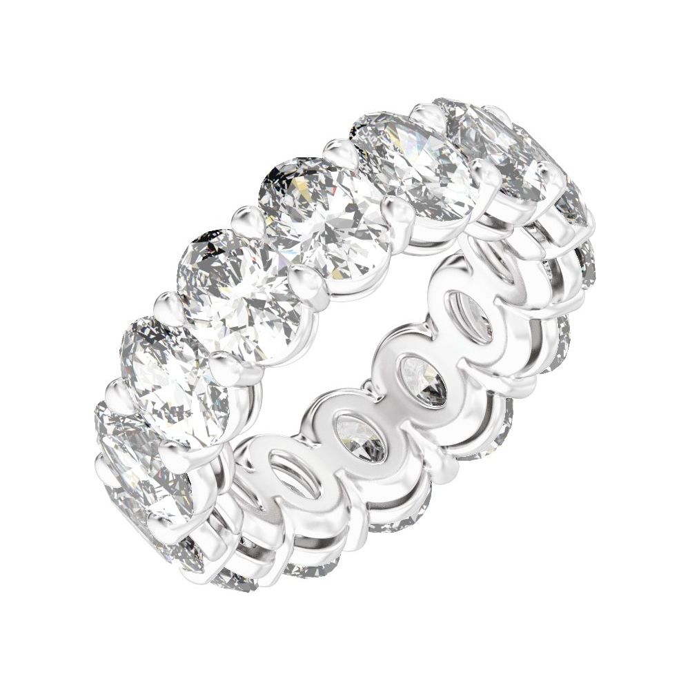 Oval Diamond 9 | 10 Carats - 14K White Gold