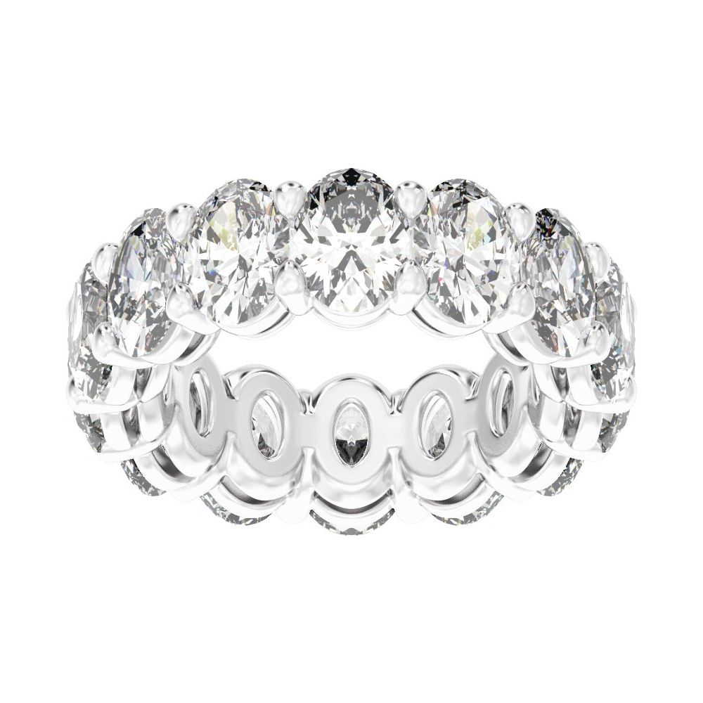 Oval Diamond 9 | 10 Carats - 14K White Gold