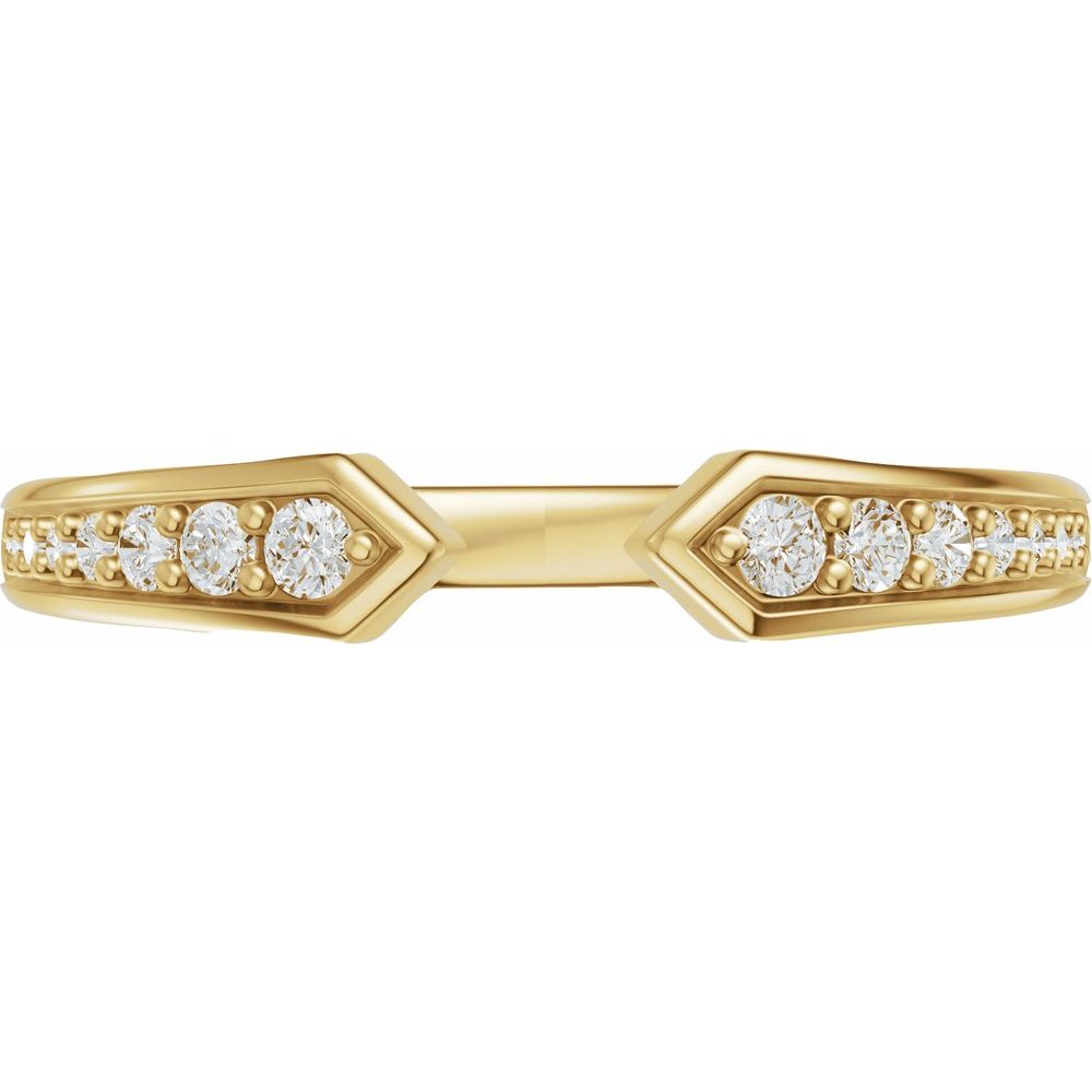1/5 CTW Diamond Open Band - 14K Yellow Gold