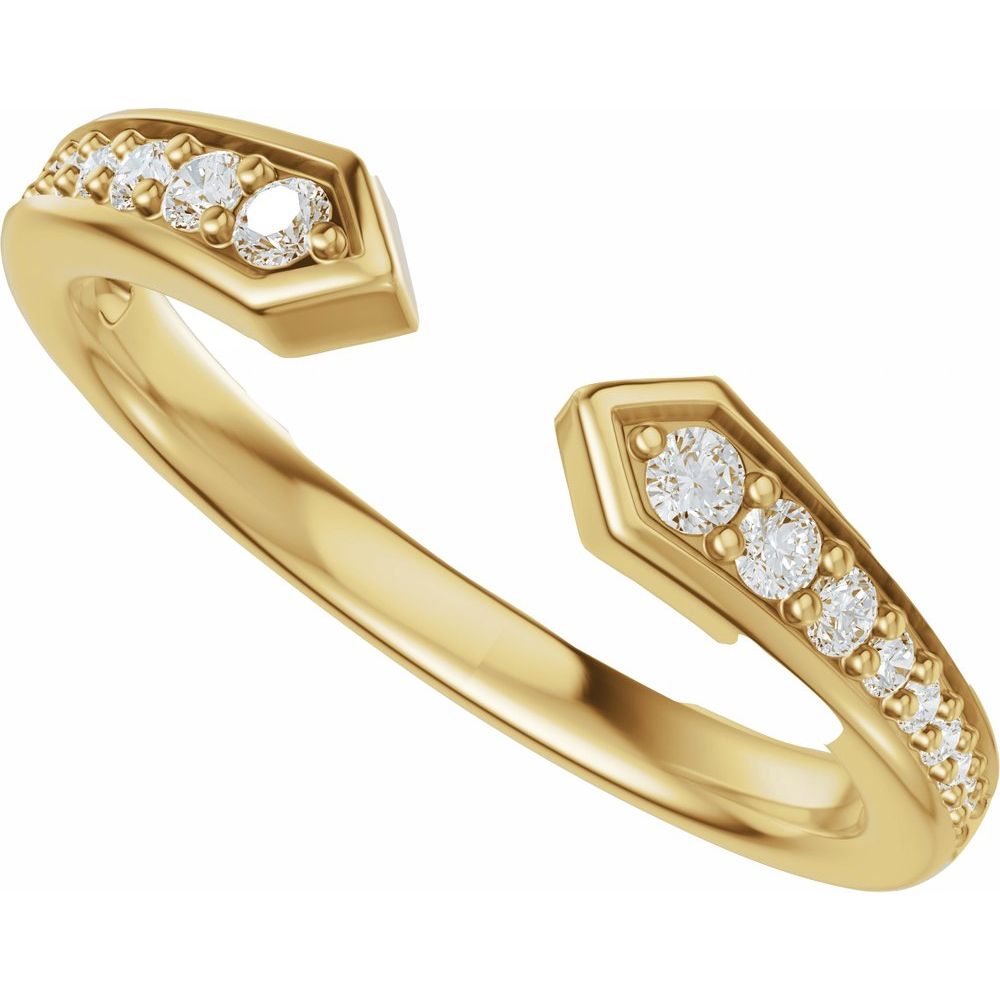 1/5 CTW Diamond Open Band - 14K Yellow Gold