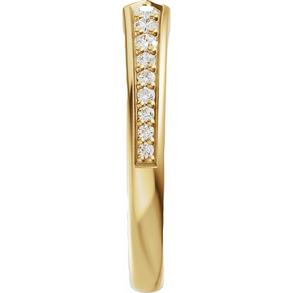 1/5 CTW Diamond Open Band - 14K Yellow Gold