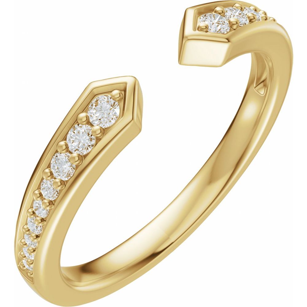 1/5 CTW Diamond Open Band - 14K Yellow Gold