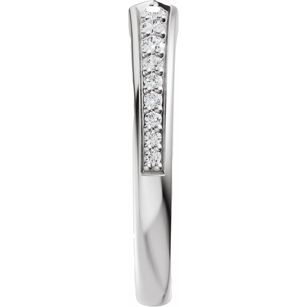 1/5 CTW Diamond Open Band - 14K White Gold