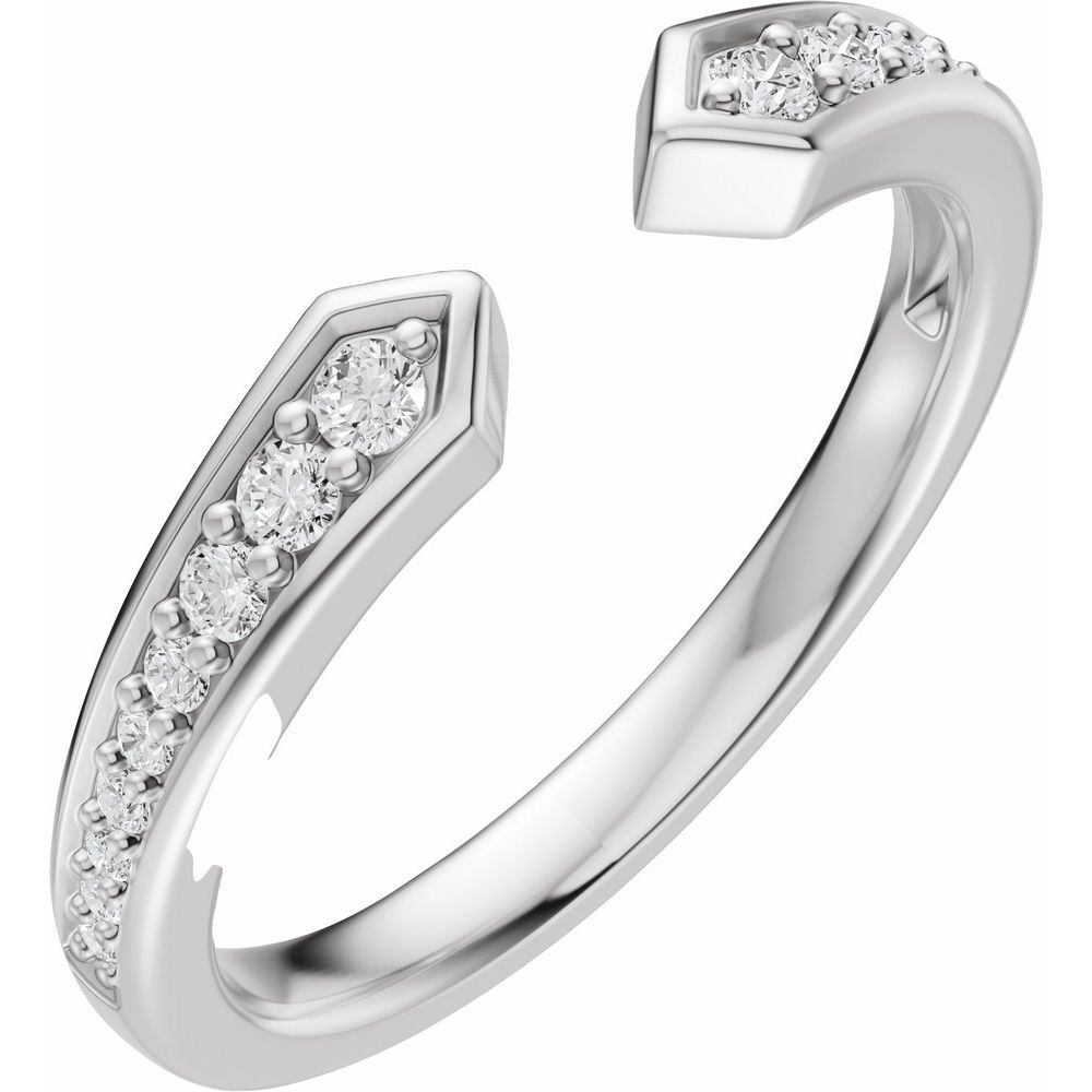 1/5 CTW Diamond Open Band - 14K White Gold