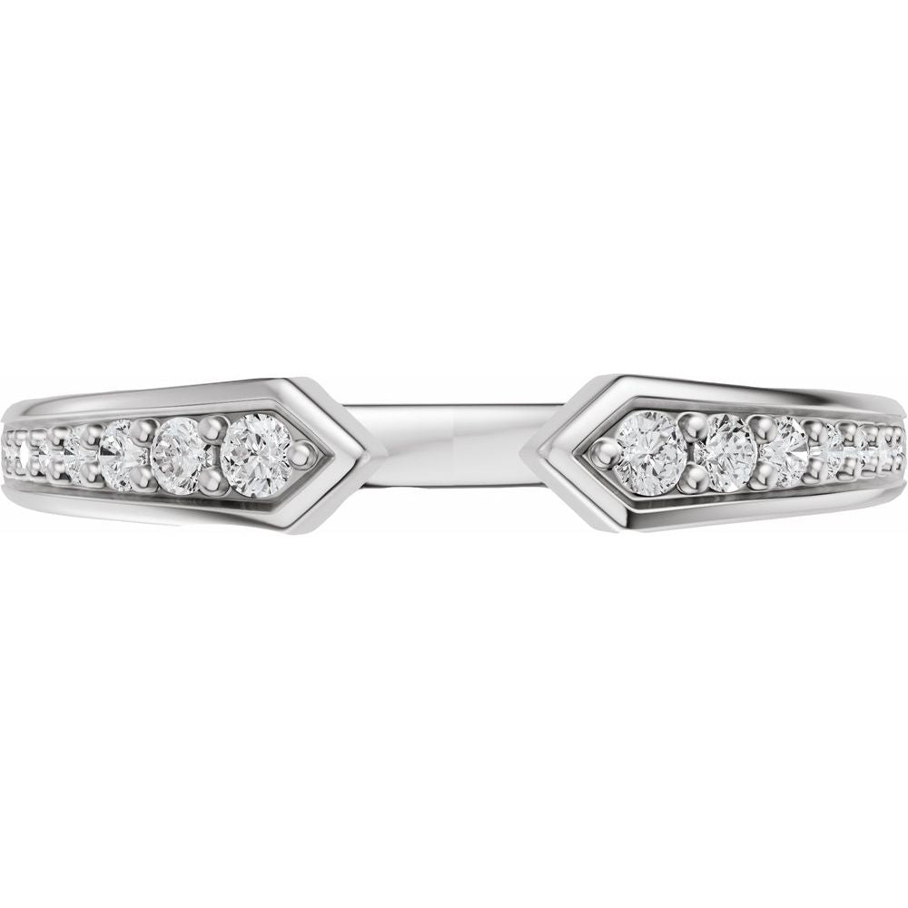 1/5 CTW Diamond Open Band - 14K White Gold