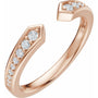 1/5 CTW Diamond Open Band - 14K Rose Gold