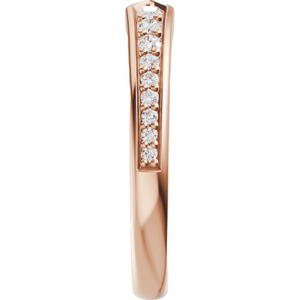 1/5 CTW Diamond Open Band - 14K Rose Gold