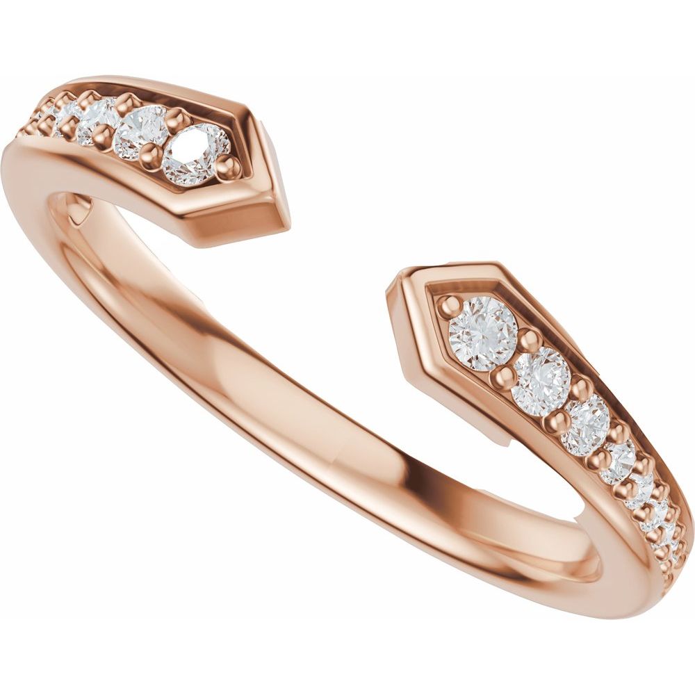 1/5 CTW Diamond Open Band - 14K Rose Gold