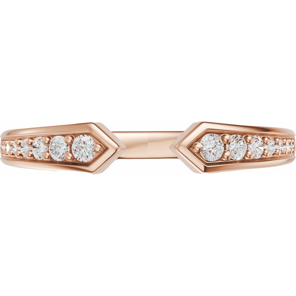 1/5 CTW Diamond Open Band - 14K Rose Gold