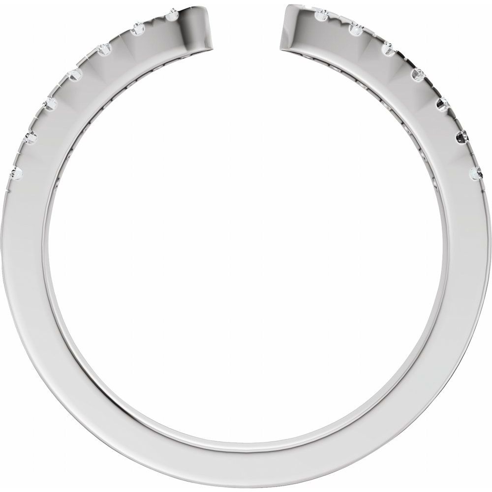 1/6 CTW Diamond Open Band - 14K White Gold