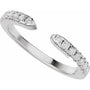 1/6 CTW Diamond Open Band - 14K White Gold