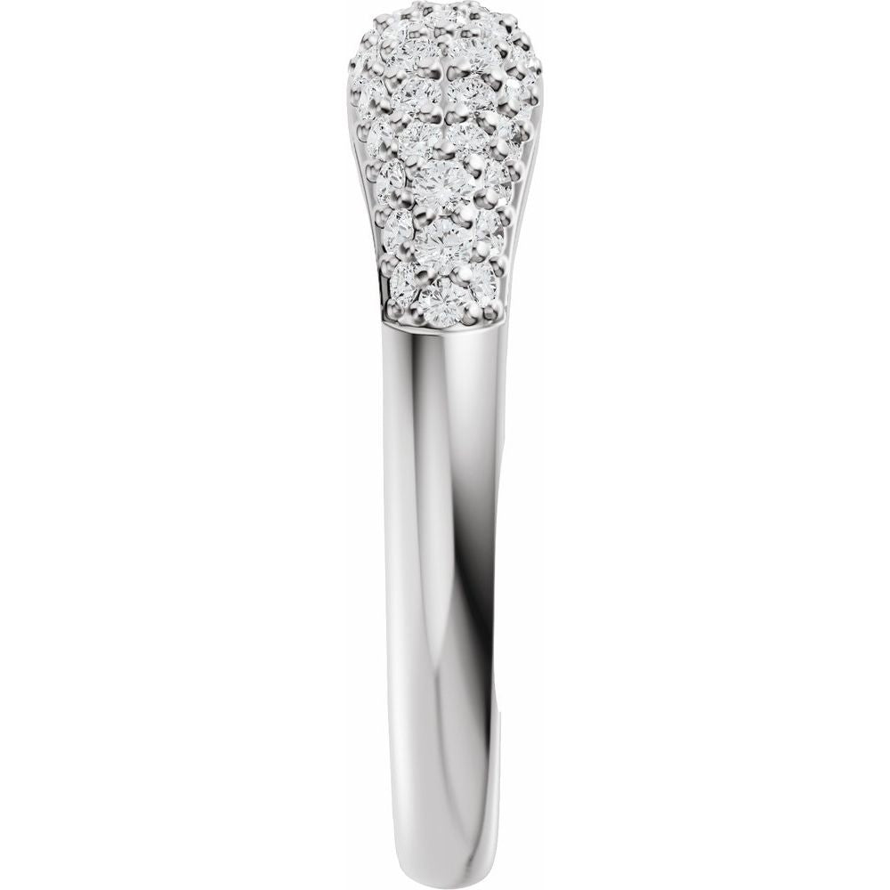 1/3 CTW Diamond Open Band - 14K White Gold