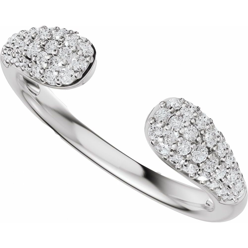 1/3 CTW Diamond Open Band - 14K White Gold