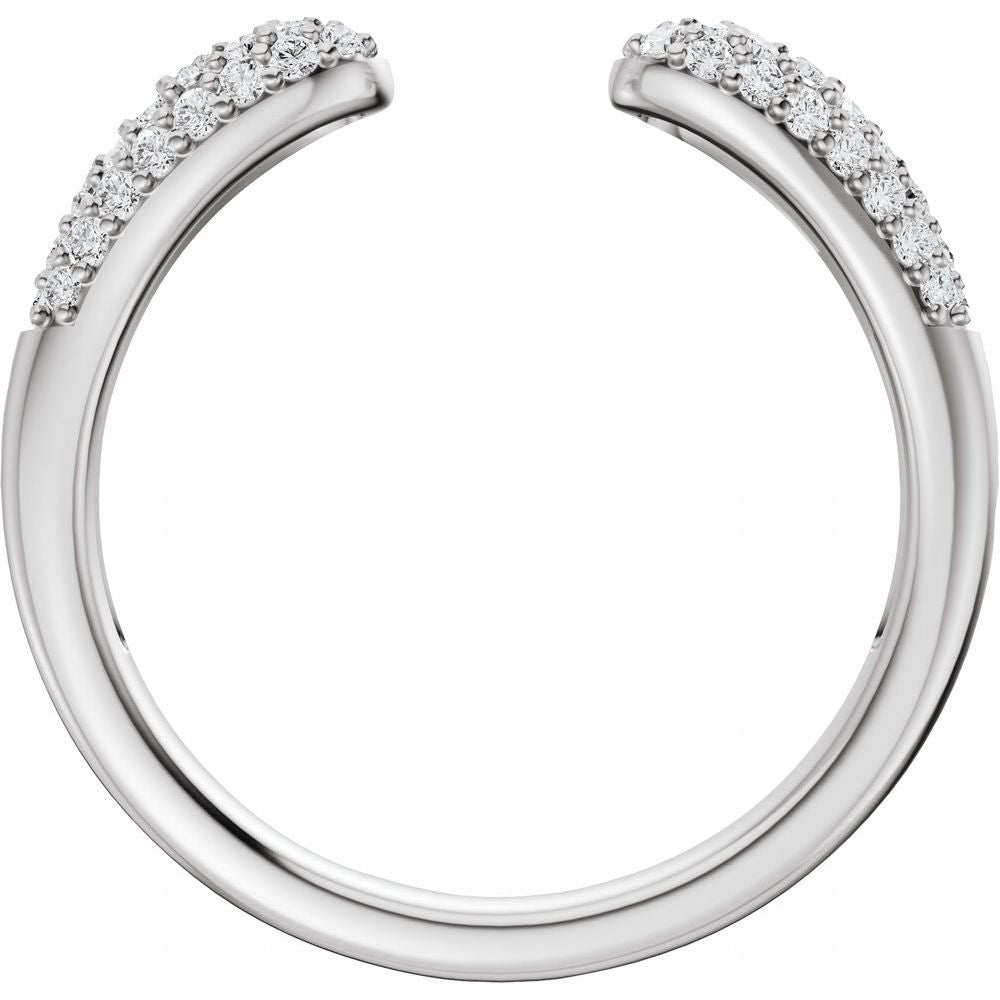 1/3 CTW Diamond Open Band - 14K White Gold