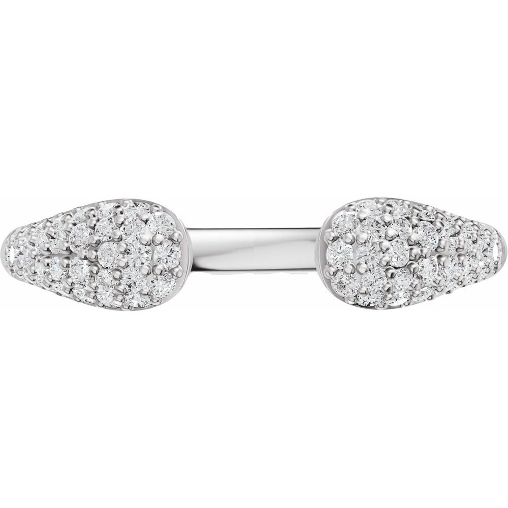 1/3 CTW Diamond Open Band - 14K White Gold