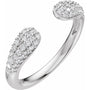 1/3 CTW Diamond Open Band - 14K White Gold