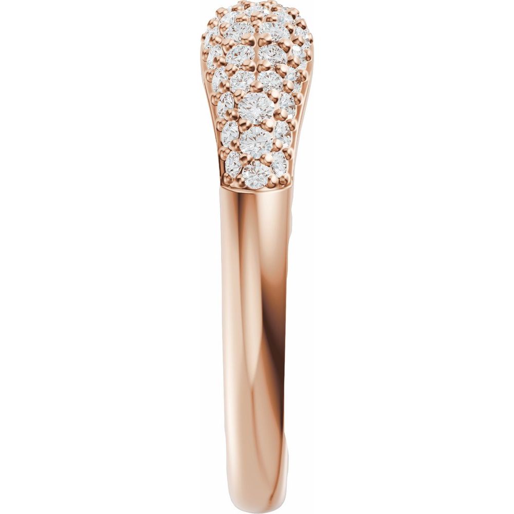 1/3 CTW Diamond Open Band - 14K Rose Gold