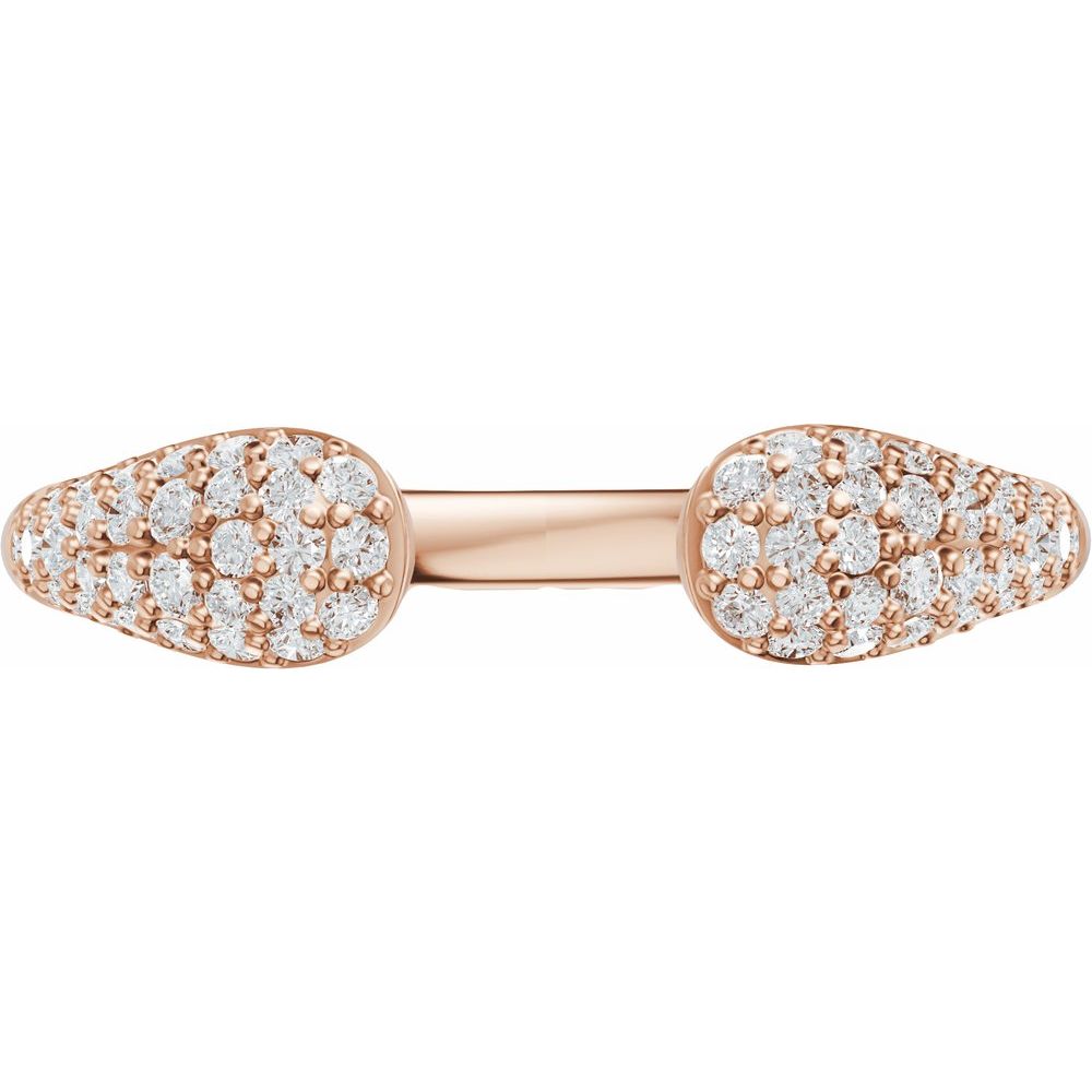 1/3 CTW Diamond Open Band - 14K Rose Gold