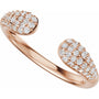 1/3 CTW Diamond Open Band - 14K Rose Gold