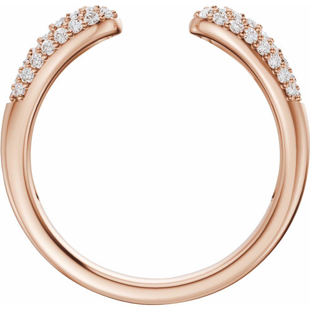 1/3 CTW Diamond Open Band - 14K Rose Gold