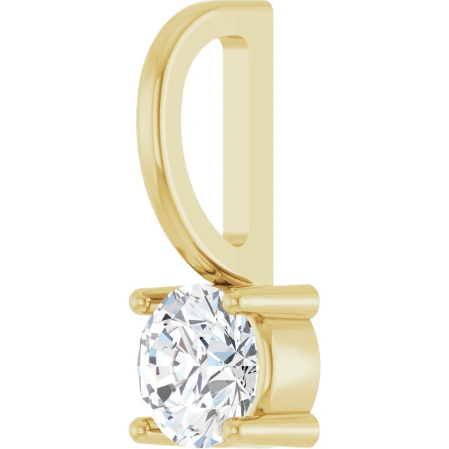 1/4 Carat Natural Diamond Solitaire Pendant