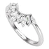 Silver ring with diamond accents on a white background