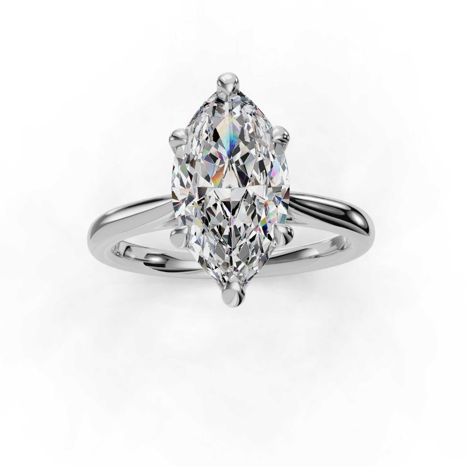 Cathedral Solitaire Marquise