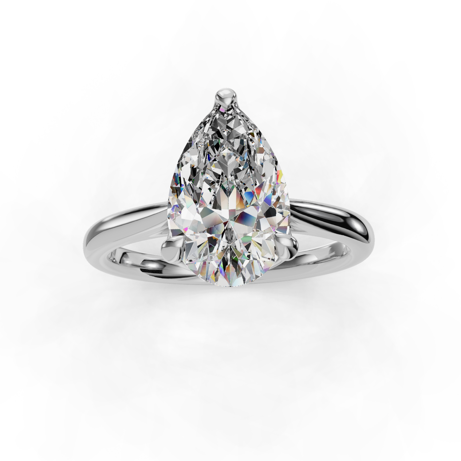 Cathedral Solitaire Pear