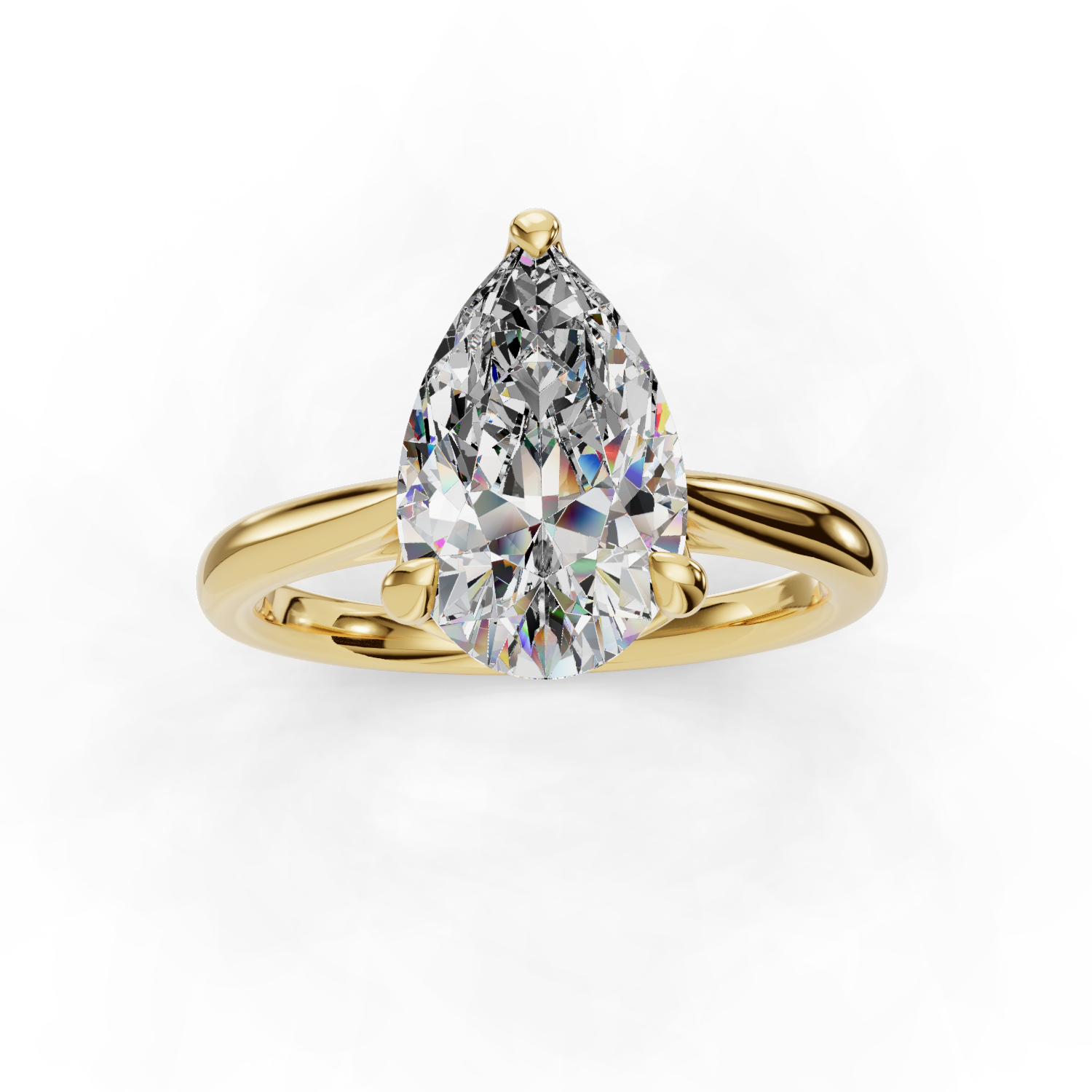 Cathedral Solitaire Pear