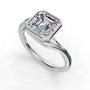 Floating Bezel - 14K White Gold