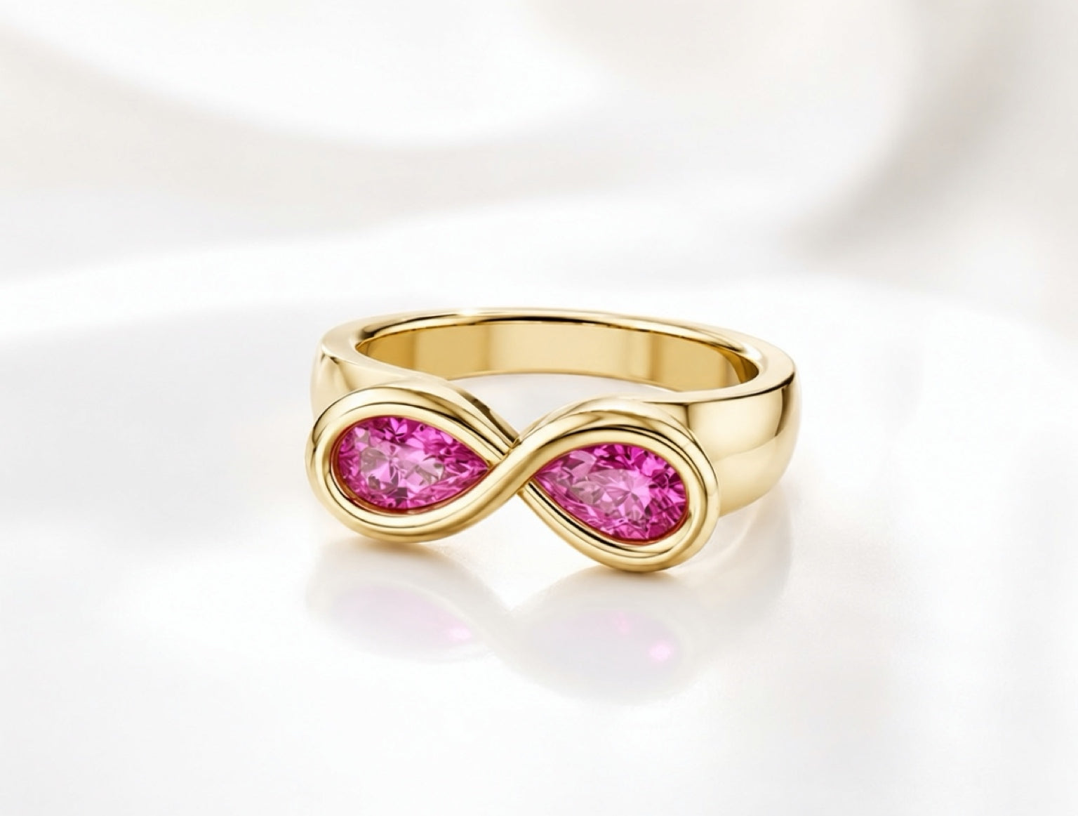 Pearfinity Natural Pink Tourmaline Ring