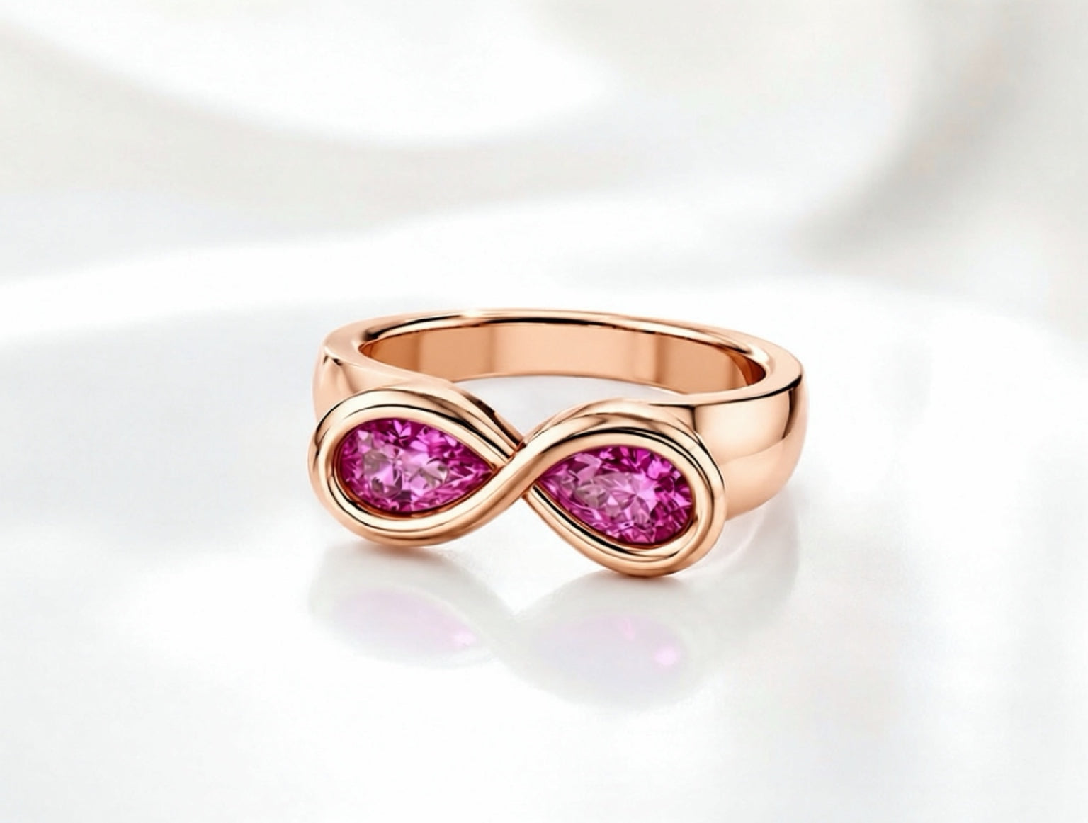 Pearfinity Natural Pink Tourmaline Ring