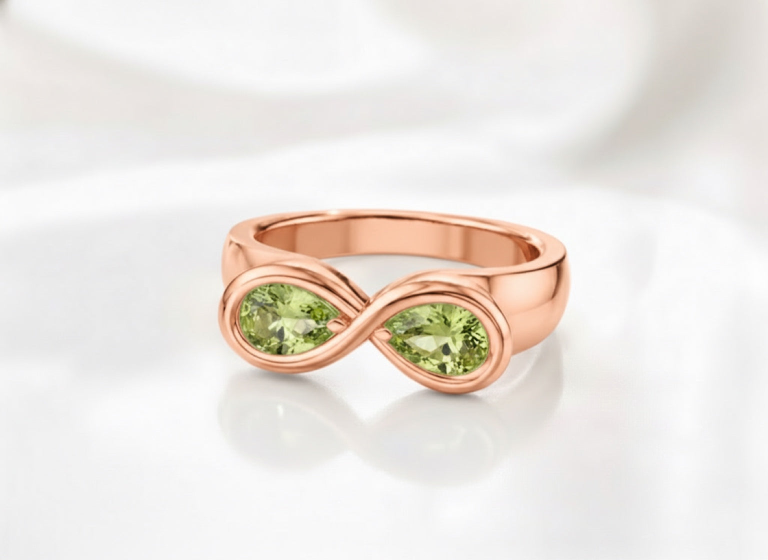 Pearfinity Natural Peridot Ring