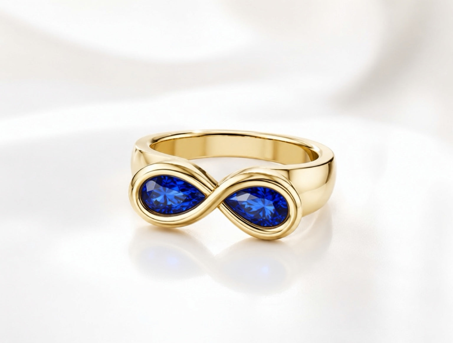 Pearfinity Natural Blue Sapphire Ring