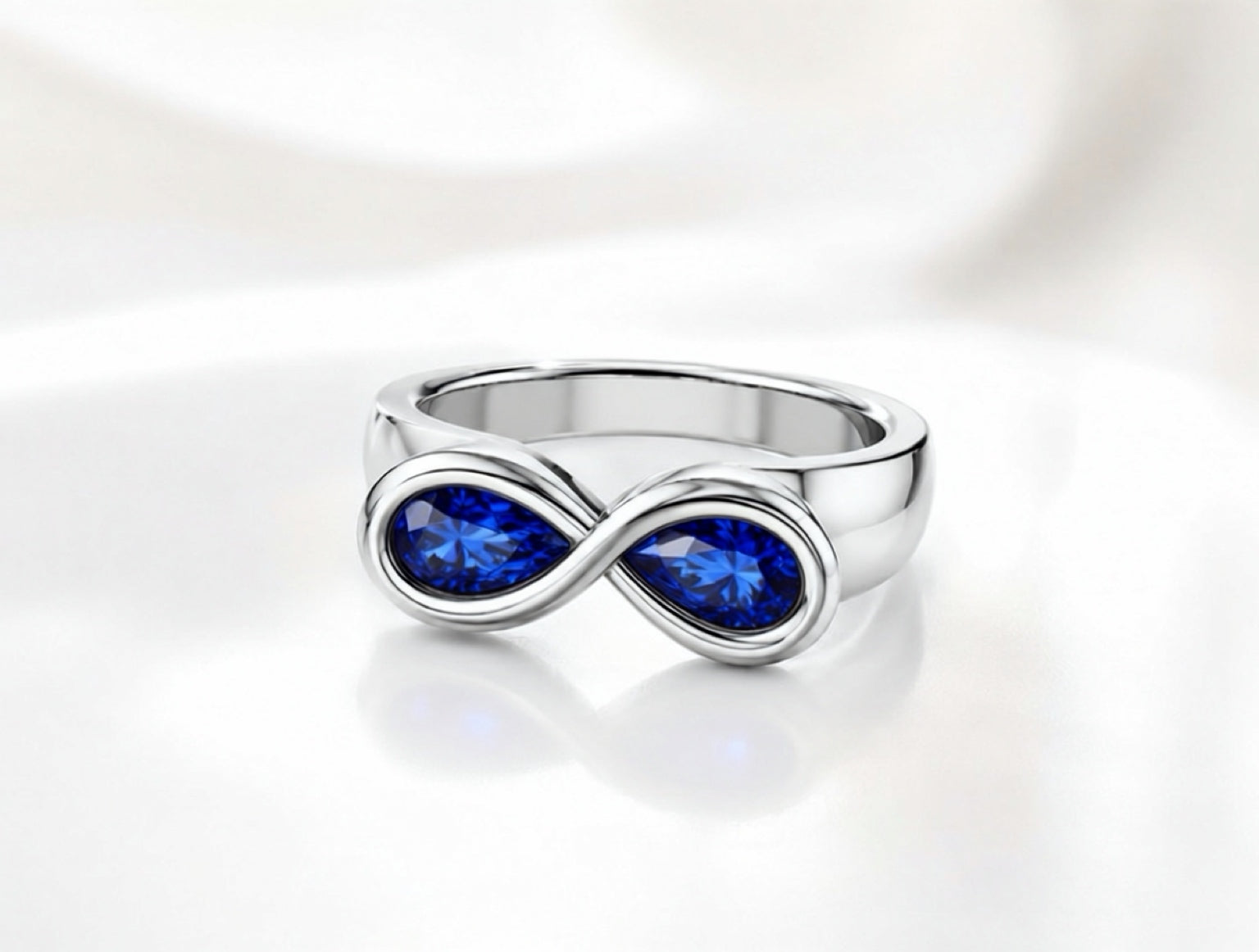 Pearfinity Natural Blue Sapphire Ring