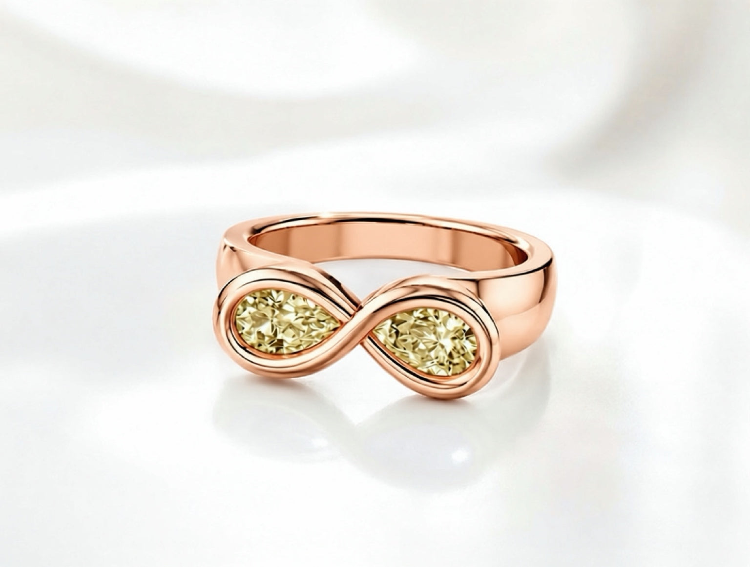 Pearfinity Champagne Diamond Ring