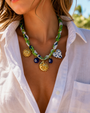 Scarf Necklace w/ Charms