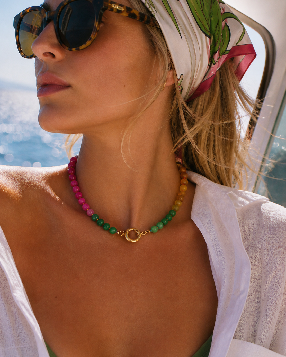 Rainbow Beaded Necklace