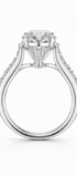 Diamond ring with a white background