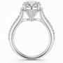 Diamond ring with a white background