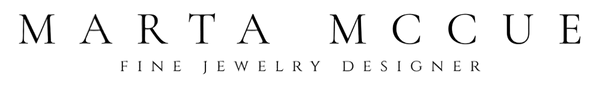 Marta McCue Fine Jewelry Designer logo with elegant text design.