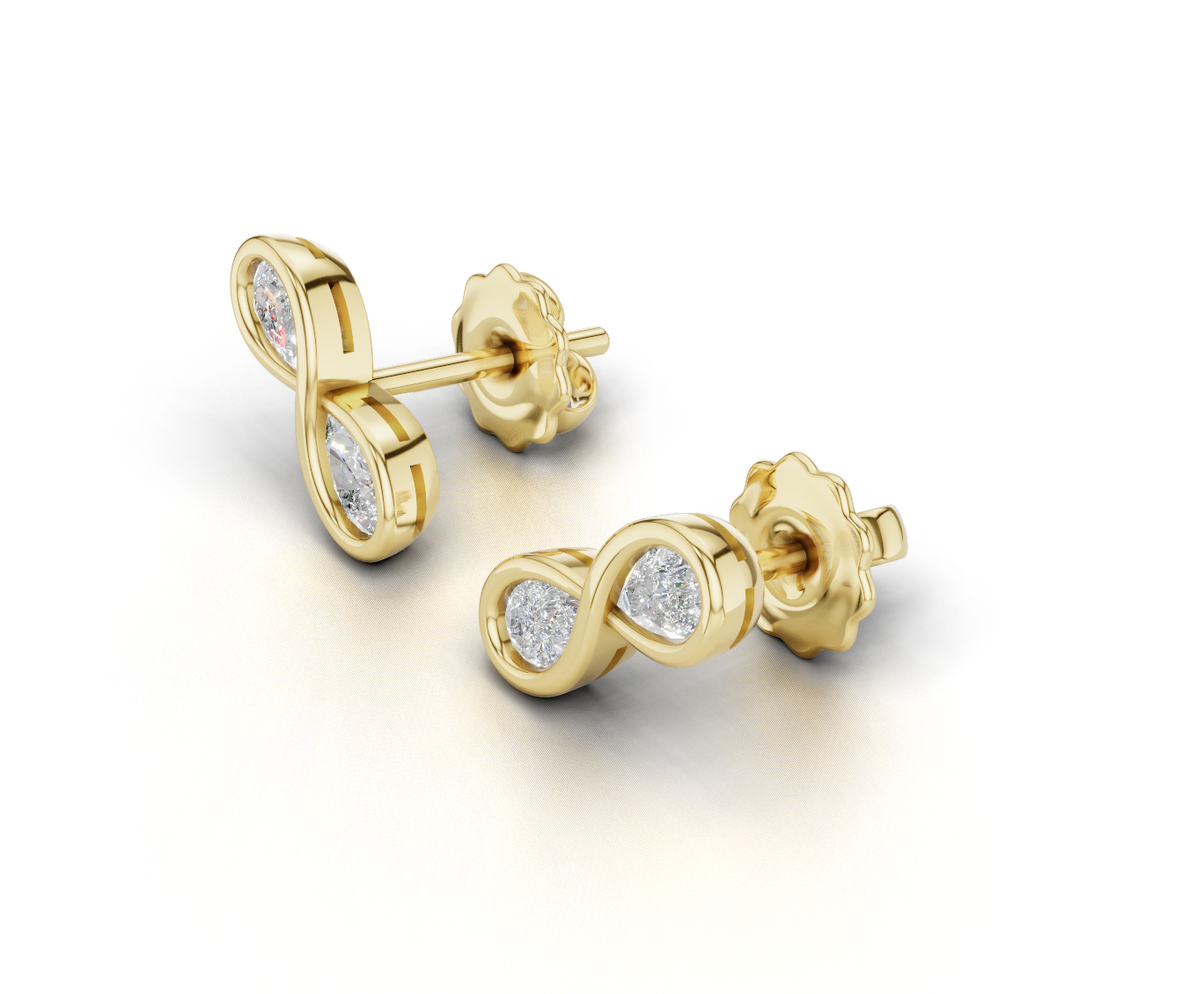Pearfinity Studs - Lab Diamonds