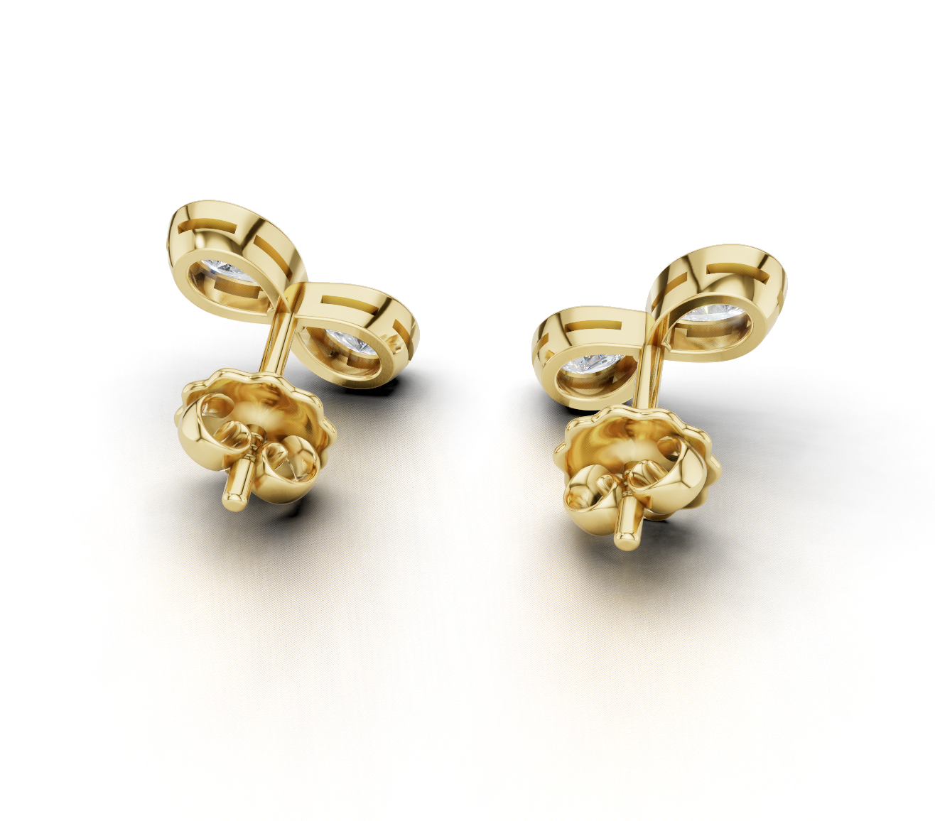 Pearfinity Studs - Lab Diamonds