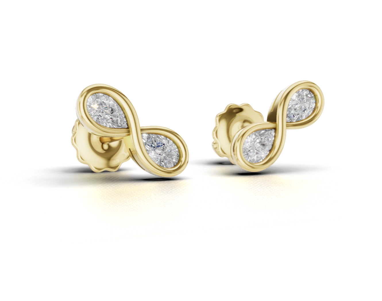 Pearfinity™ Studs - Natural Diamonds