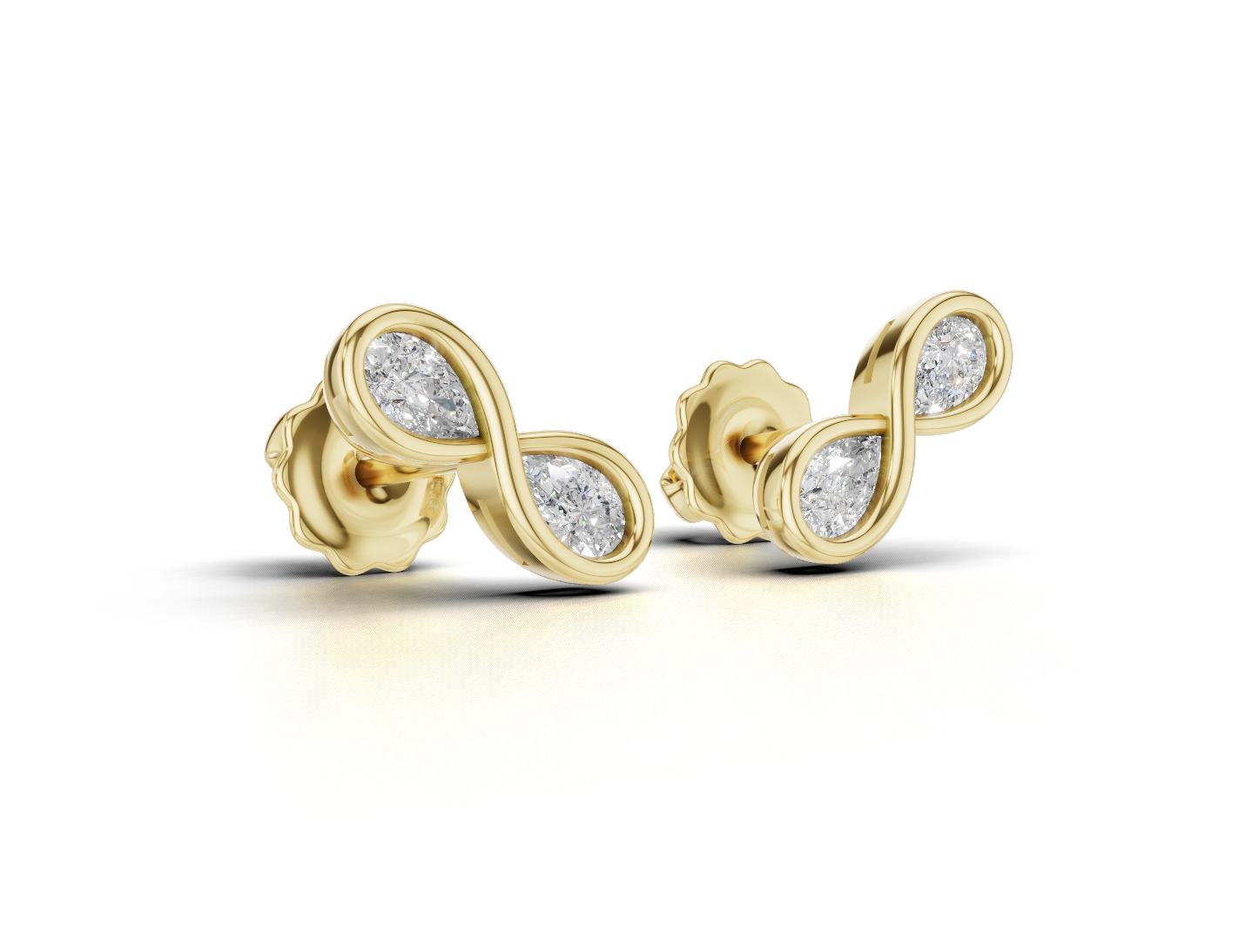 Pearfinity Studs - Lab Diamonds