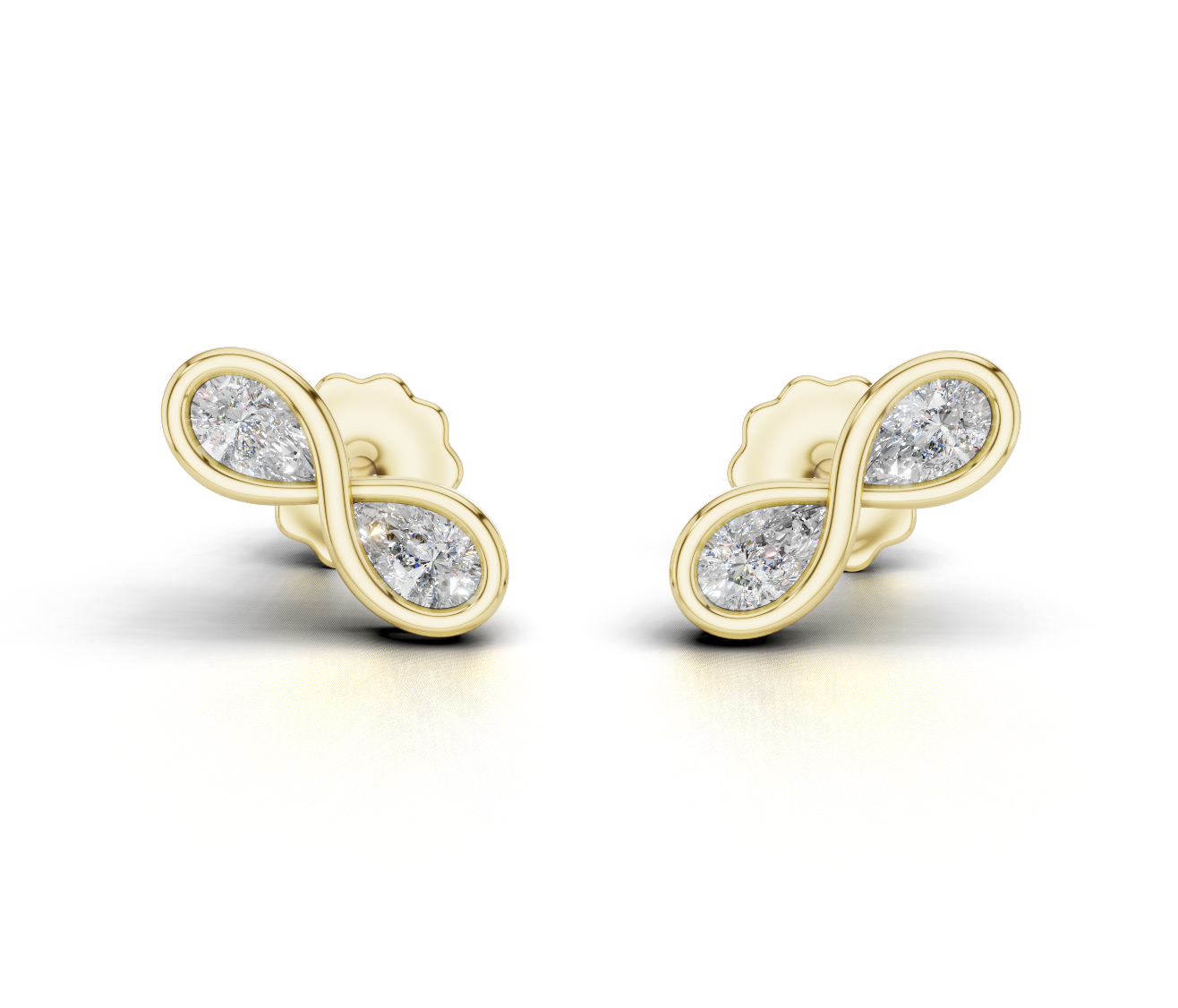 Pearfinity Studs - Lab Diamonds