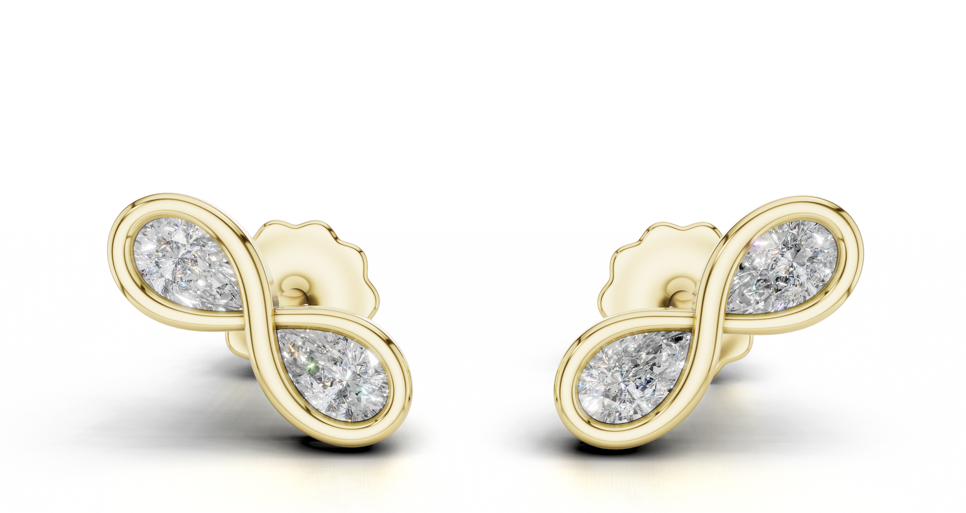 Pearfinity Studs - Lab Diamonds