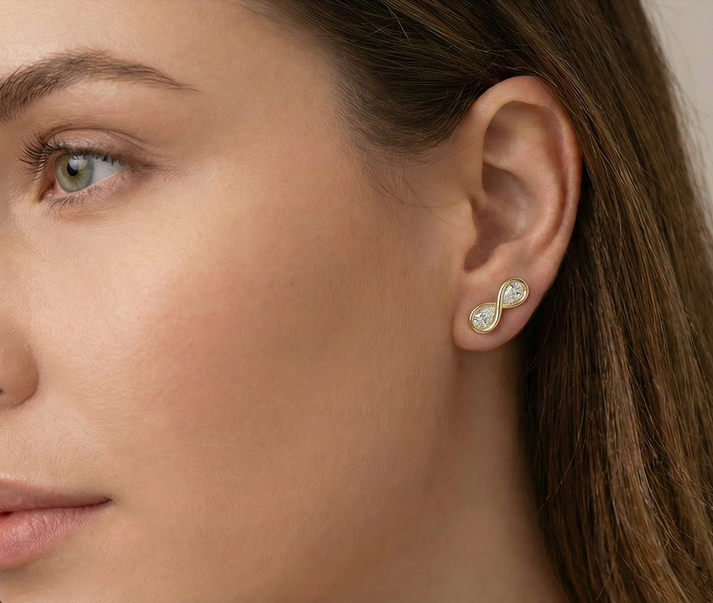 Pearfinity™ Studs - Natural Diamonds