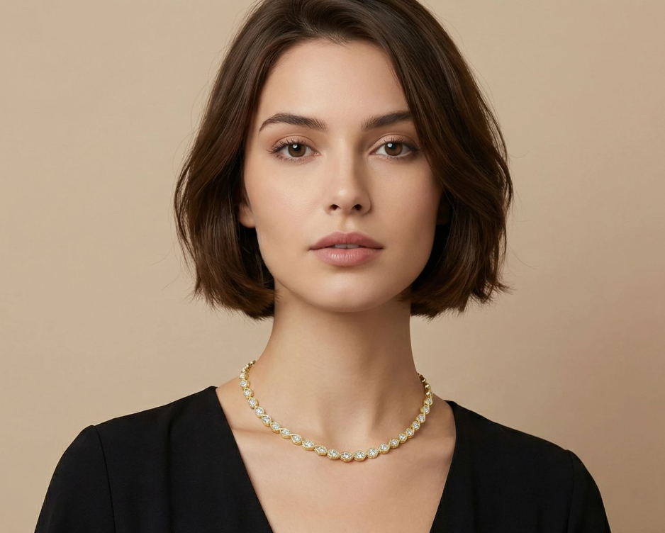 Pearfinity Tennis Necklace - Diamond 13 CTW