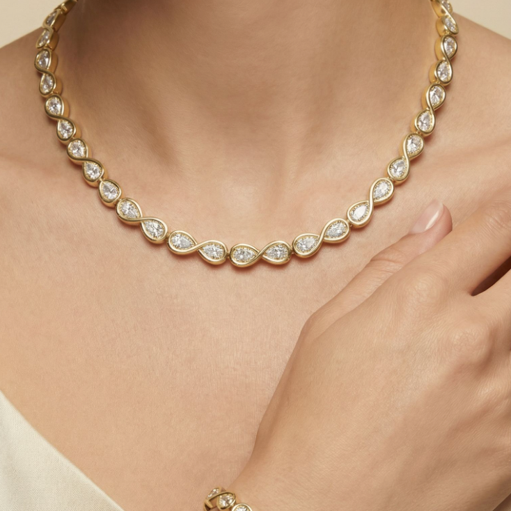 Pearfinity Diamond Necklace 13 CTW